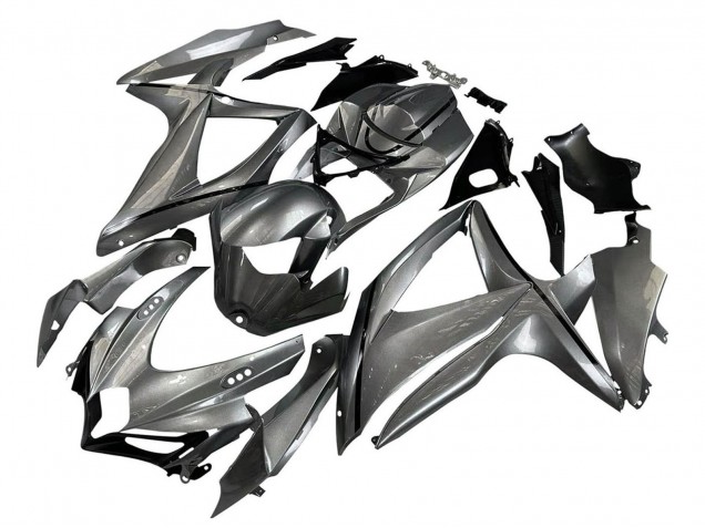 2008-2010 Matte Grey Black Suzuki GSXR 600 / GSXR 750 Motorcycle Fairings UK