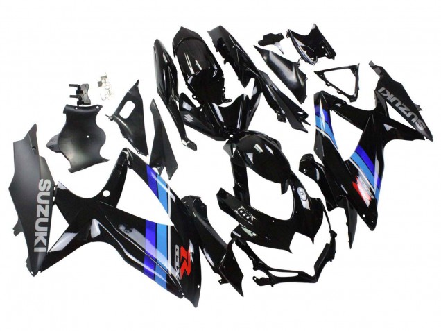 2008-2010 Glossy Black Blue Suzuki GSXR 600 / GSXR 750 Motorcycle Fairings UK
