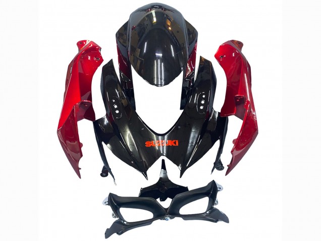 2008-2010 Red Glossy Black Suzuki GSXR 600 / GSXR 750 Motorcycle Fairing UK