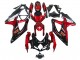 2008-2010 Red Glossy Black Suzuki GSXR 600 / GSXR 750 Motorcycle Fairings UK
