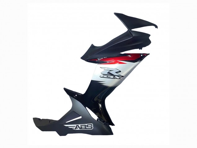 2011-2024 Glossy Black Forged Carbon Fiber Silver Red Suzuki GSXR 600 / GSXR 750 Motorcycle Fairings UK