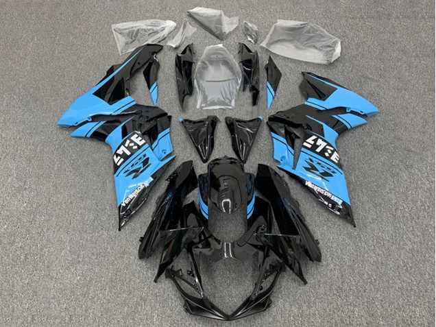 2011-2024 Glossy Black Light Blue Suzuki GSXR 600 / GSXR 750 Motorcycle Fairings UK
