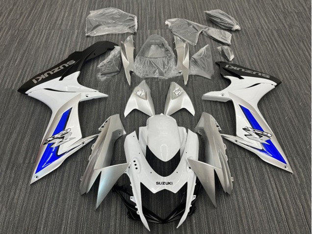 2011-2024 White Silver Blue Black Suzuki GSXR 600 / GSXR 750 Motorcycle Fairings UK