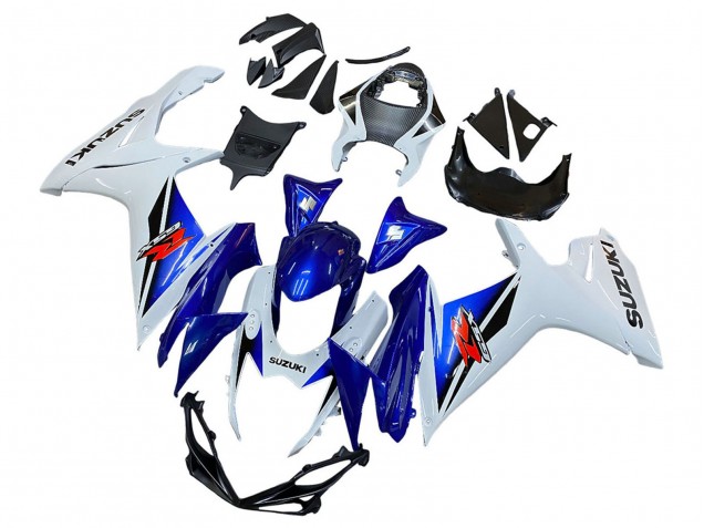 2011-2024 White Blue Red Suzuki GSXR 600 / GSXR 750 Motorcycle Fairing UK