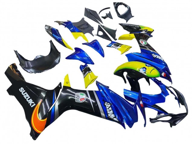 2011-2024 Blue Yellow Suzuki GSXR 600 / GSXR 750 Motorcycle Fairings UK