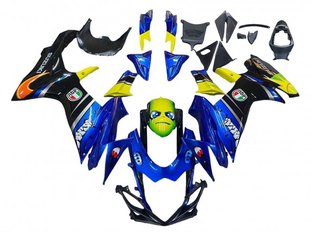 2011-2024 Blue Yellow Suzuki GSXR 600 / GSXR 750 Motorcycle Fairings UK