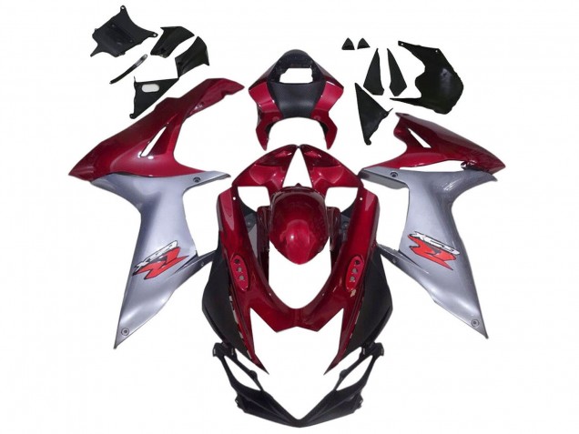 2011-2024 Red Silver Suzuki GSXR 600 / GSXR 750 Motorcycle Fairings UK