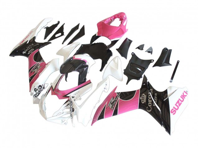 2011-2024 White Pink Black Corona Suzuki GSXR 600 / GSXR 750 Motorcycle Fairings UK