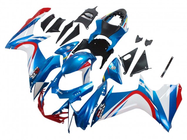 2011-2024 Blue White Red Suzuki GSXR 600 / GSXR 750 Motorcycle Fairings UK