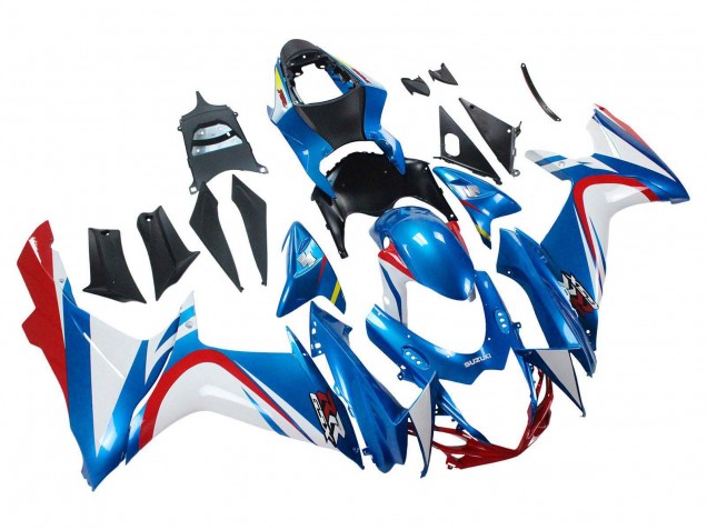 2011-2024 Blue White Red Suzuki GSXR 600 / GSXR 750 Motorcycle Fairings UK