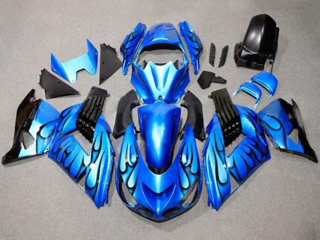2011-2024 Blue Black Flame Suzuki GSXR 600 / GSXR 750 Motorcycle Fairings UK