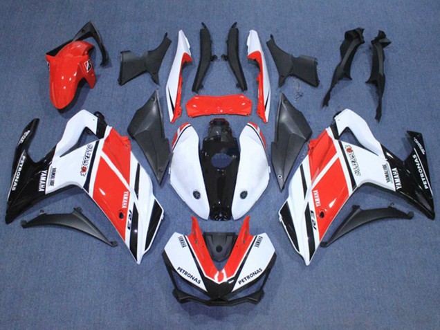 2015-2018 White Red Black Petronas Yamalube Yamaha YZF R3/R25 Motorcycle Fairings UK