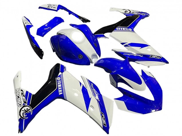 2015-2018 White Blue Black Racing Yamaha YZF R3/R25 Motorcycle Fairings UK