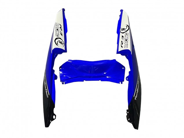 2015-2018 White Blue Black Racing Yamaha YZF R3/R25 Motorcycle Fairings UK