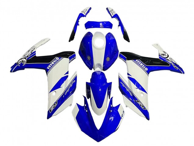 2015-2018 White Blue Black Racing Yamaha YZF R3/R25 Motorcycle Fairings UK