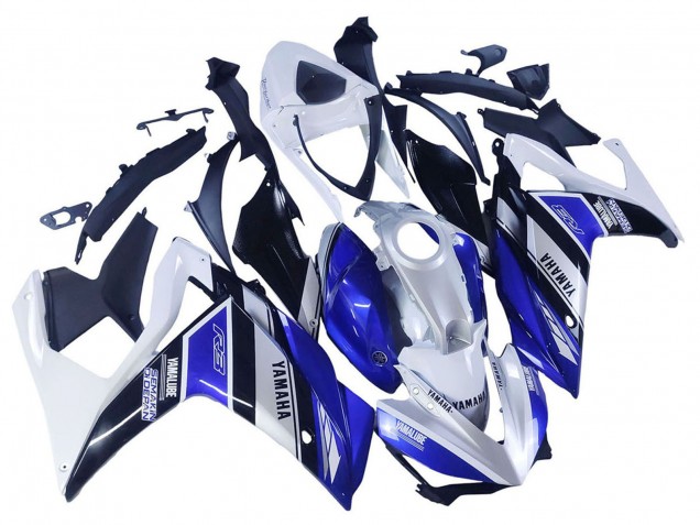 2015-2018 White Blue Black Yamalube Yamaha YZF R3/R25 Motorcycle Fairings UK