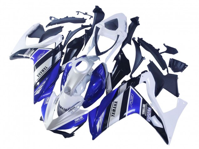 2015-2018 White Blue Black Yamalube Yamaha YZF R3/R25 Motorcycle Fairings UK