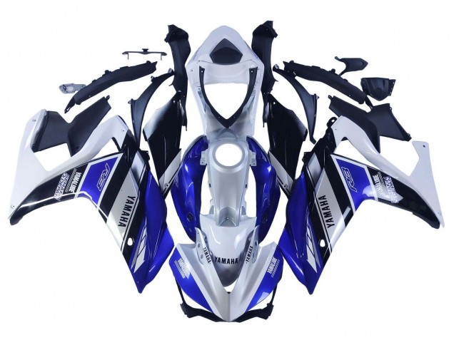 2015-2018 White Blue Black Yamalube Yamaha YZF R3/R25 Motorcycle Fairings UK
