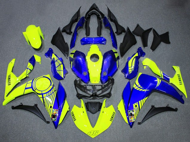 2015-2018 Neon Yellow Blue Black 46 Yamaha YZF R3/R25 Motorcycle Fairings UK