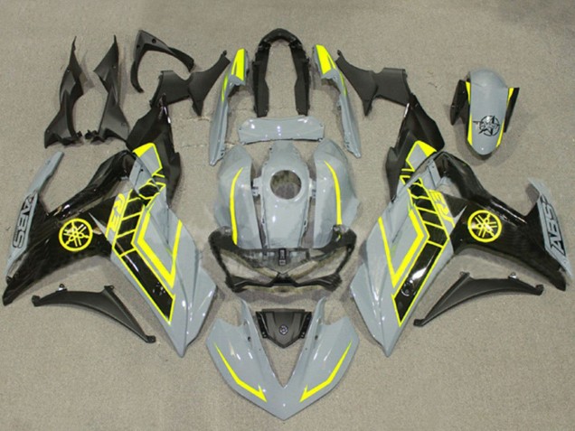 2015-2018 Nardo Grey Yellow Black Yamaha YZF R3/R25 Motorcycle Fairings UK