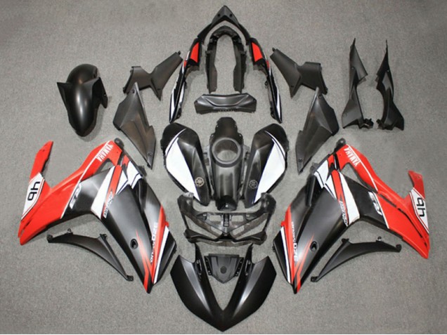 2015-2018 White Red Matte Black 46 Yamaha YZF R3/R25 Motorcycle Fairings UK