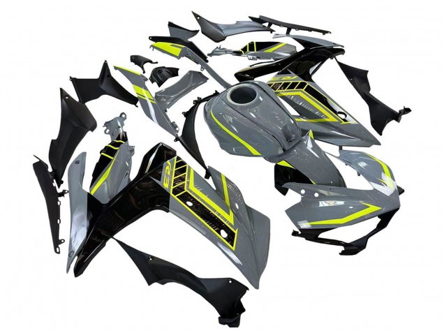 2015-2018 Nardo Grey Neon Yellow Black Yamaha YZF R3/R25 Motorcycle Fairings UK