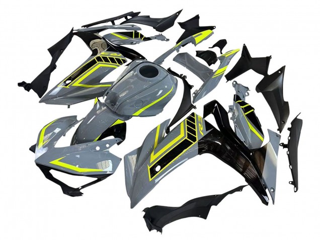 2015-2018 Nardo Grey Neon Yellow Black Yamaha YZF R3/R25 Motorcycle Fairings UK