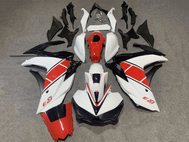 2015-2018 White Red Black Yamaha YZF R3/R25 Motorcycle Fairing UK