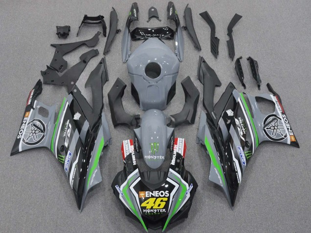 2015-2018 Nardo Grey Green Black ENEOS Monster 46 Yamaha YZF R3/R25 Motorcycle Fairings UK
