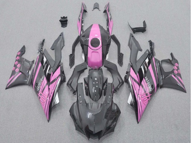 2015-2018 Pink Glossy Black Yamaha YZF R3/R25 Motorcycle Fairings UK