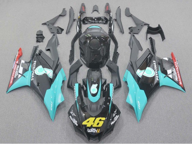 2019-2021 Light Blue Red Black Petronas 46 Yamaha YZF R3/R25 Motorcycle Fairings UK