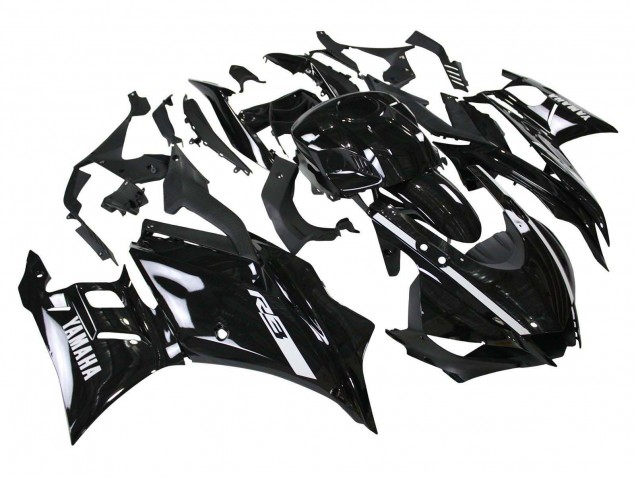 2019-2021 Glossy Black White Yamaha YZF R3/R25 Motorcycle Fairings UK