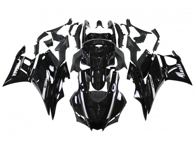 2019-2021 Glossy Black White Yamaha YZF R3/R25 Motorcycle Fairings UK