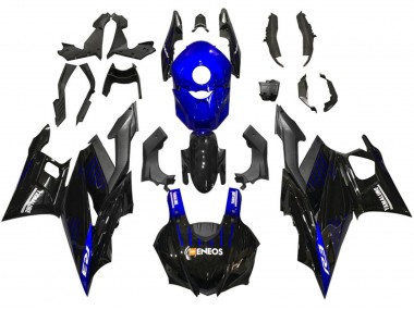Buy 2019-2021 Blue Black Carbon Fiber ENEOS Yamalube Yamaha YZF R3/R25 Motorcycle Fairings UK