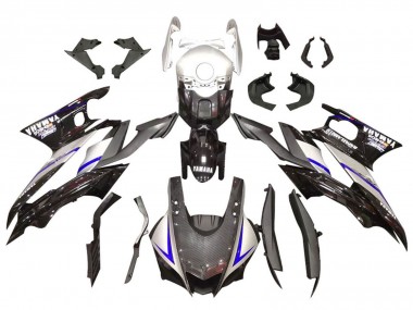 Buy 2019-2021 Silver Glossy Black Carbon Fiber Style Yamaha YZF R3/R25 Motorcycle Fairings UK
