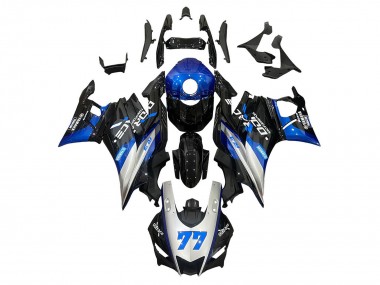 Buy 2019-2021 Silver Blue Black 77 Yamaha YZF R3/R25 Motorcycle Fairings UK