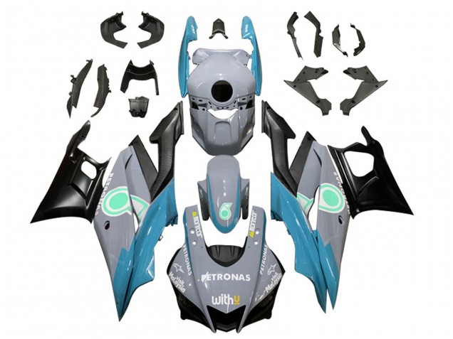 2019-2021 Nardo Grey Blue Black Petronas Yamaha YZF R3/R25 Motorcycle Fairings UK