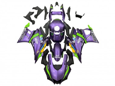 Buy 2019-2021 Purple Green White EVA Racing Yamaha YZF R3/R25 Motorcycle Fairings UK