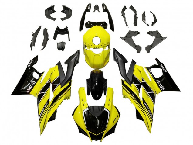 2019-2021 Yellow Black Carbon Fiber Yamaha YZF R3/R25 Motorcycle Fairings UK