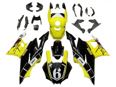 Buy 2019-2021 Yellow White Glossy Black Lenovo 6 Yamaha YZF R3/R25 Motorcycle Fairings UK