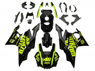 Buy 2019-2021 Black Neon Yellow 46 Yamaha YZF R3/R25 Motorcycle Fairings UK
