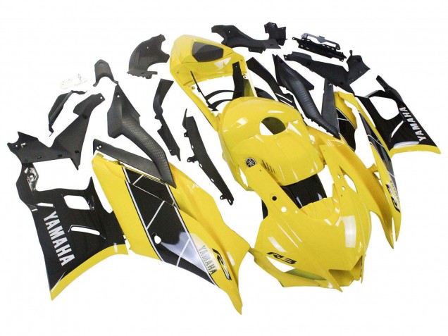 2019-2021 Yellow Black Yamaha YZF R3/R25 Motorcycle Fairings UK