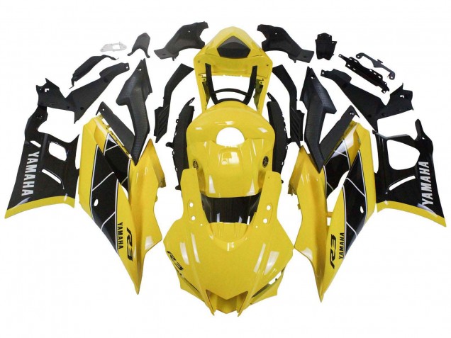 2019-2021 Yellow Black Yamaha YZF R3/R25 Motorcycle Fairings UK