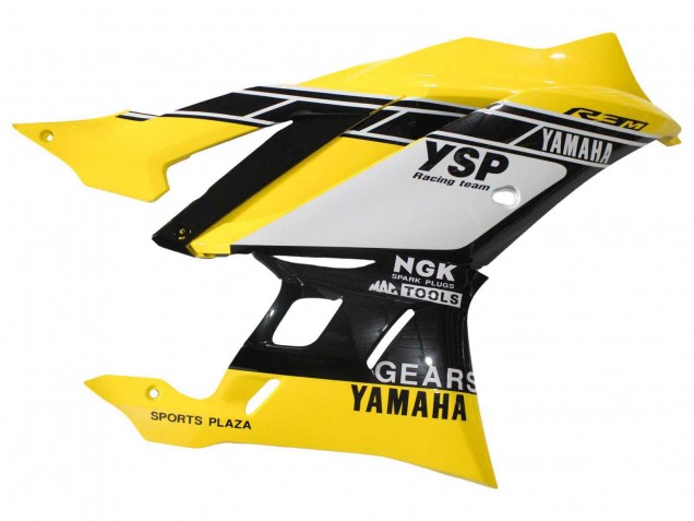 2019-2021 Yellow White Black Stripe Yamaha YZF R3/R25 Motorcycle Fairings UK