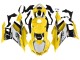 2019-2021 Yellow White Black Stripe Yamaha YZF R3/R25 Motorcycle Fairings UK