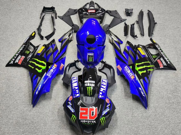 2022-2024 Blue Green Black Monster ENEOS 20 Yamaha YZF R3/R25 Motorcycle Fairings UK