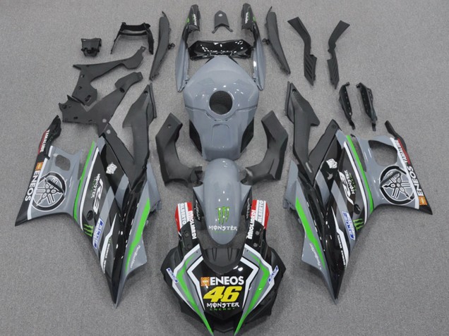 2022-2024 Nardo Grey Green Black Monster ENEOS 46 Yamaha YZF R3/R25 Motorcycle Fairings UK