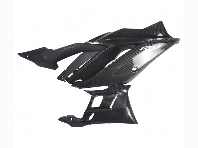 2022-2024 Black Carbon Fiber Style Silver Blue Yamaha YZF R3/R25 Motorcycle Fairings UK