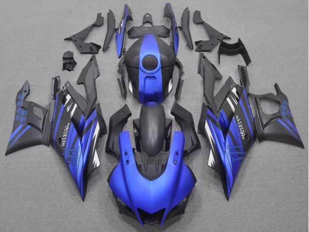 2022-2024 Blue Matte Black Monster Yamaha YZF R3/R25 Motorcycle Fairings UK