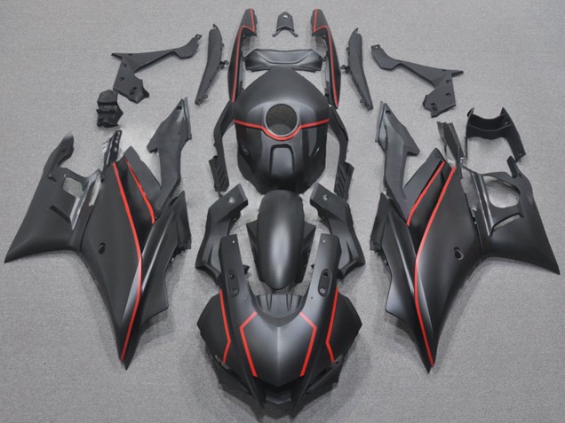2022-2024 Matte Black Red Yamaha YZF R3/R25 Motorcycle Fairings UK